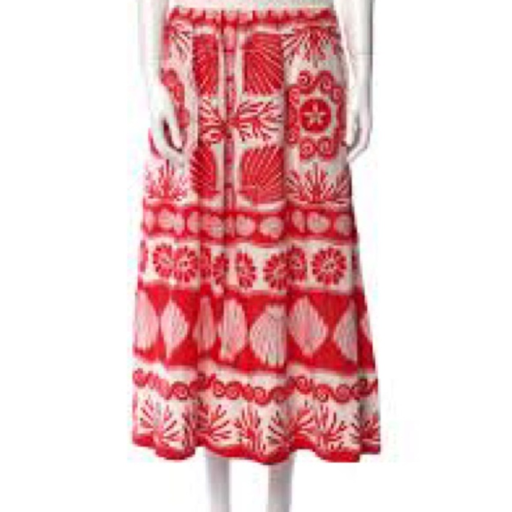 Farm Rio red white Ainika shell skirt, XL, BNWT - Picture 3 of 12